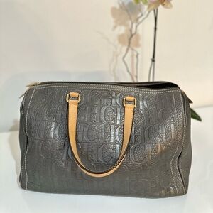 CH Carolina Herrera Monogram embossed Leather Large  Andy Boston